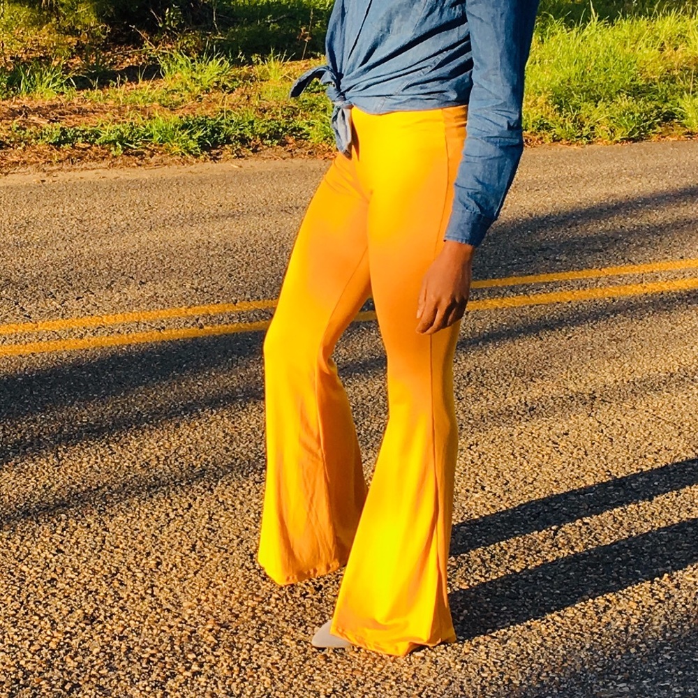 Yellow Flared Pants